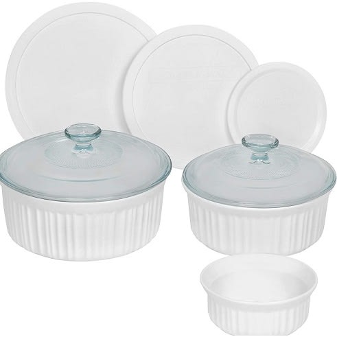 French White Ceramic Bakeware Set