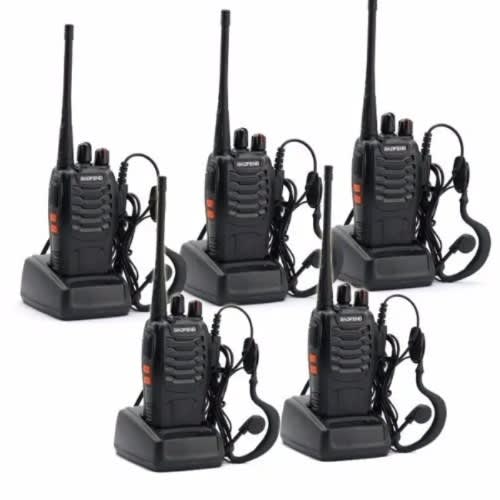 Baofeng Two-way Radio Bf-888s Walkie Talkie Uhf 5w 16ch With Earpiece - 5 Pieces