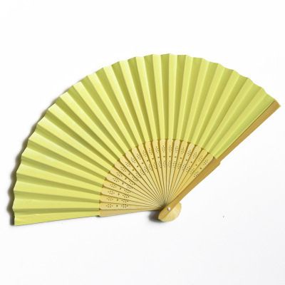 Handicraft White Fan Porcelain Chinese Ornament And Blue Folding Style