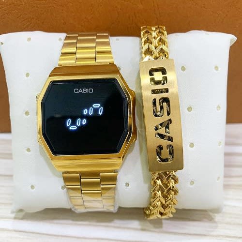 Unisex Screen Touch Watch - Gold