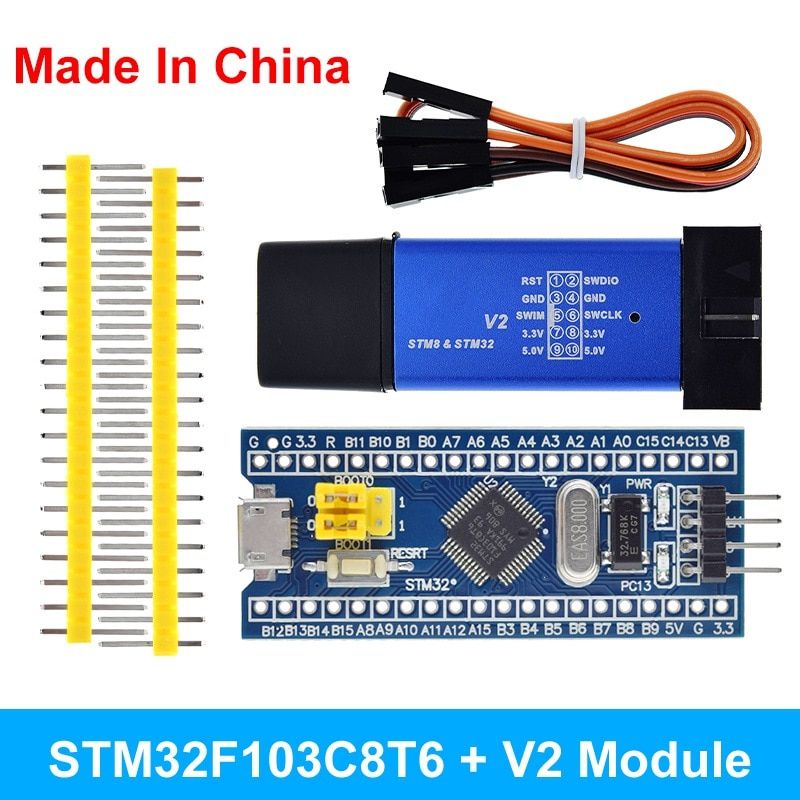 STM32F103C8T6 CH32F103C8T6 ARM STM32 Minimum System Development Board STM32F401 STM32F411 + ST-LINK V2 Download Programmer