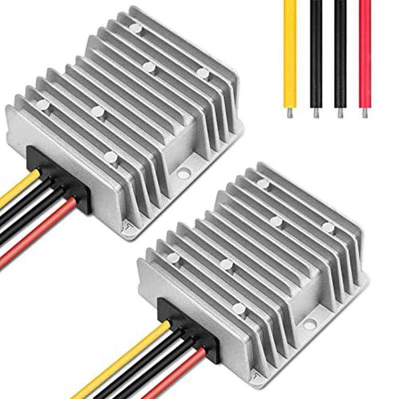 2Piece DC Voltage Reducer Converter 20A 240W Automatic Step Down Voltage For Golf Cart Club Car Cars