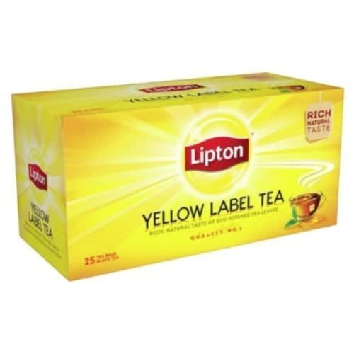 Lipton Yellow Tea - 25 Tea Bags X 3 Packets - 2g