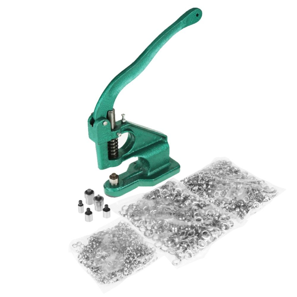 1pc Hand Press Grommet Eyelet Machine With 3 Dies And