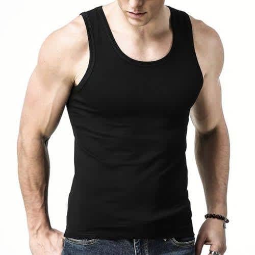 Men's Body Shape Wear Singlet - Black