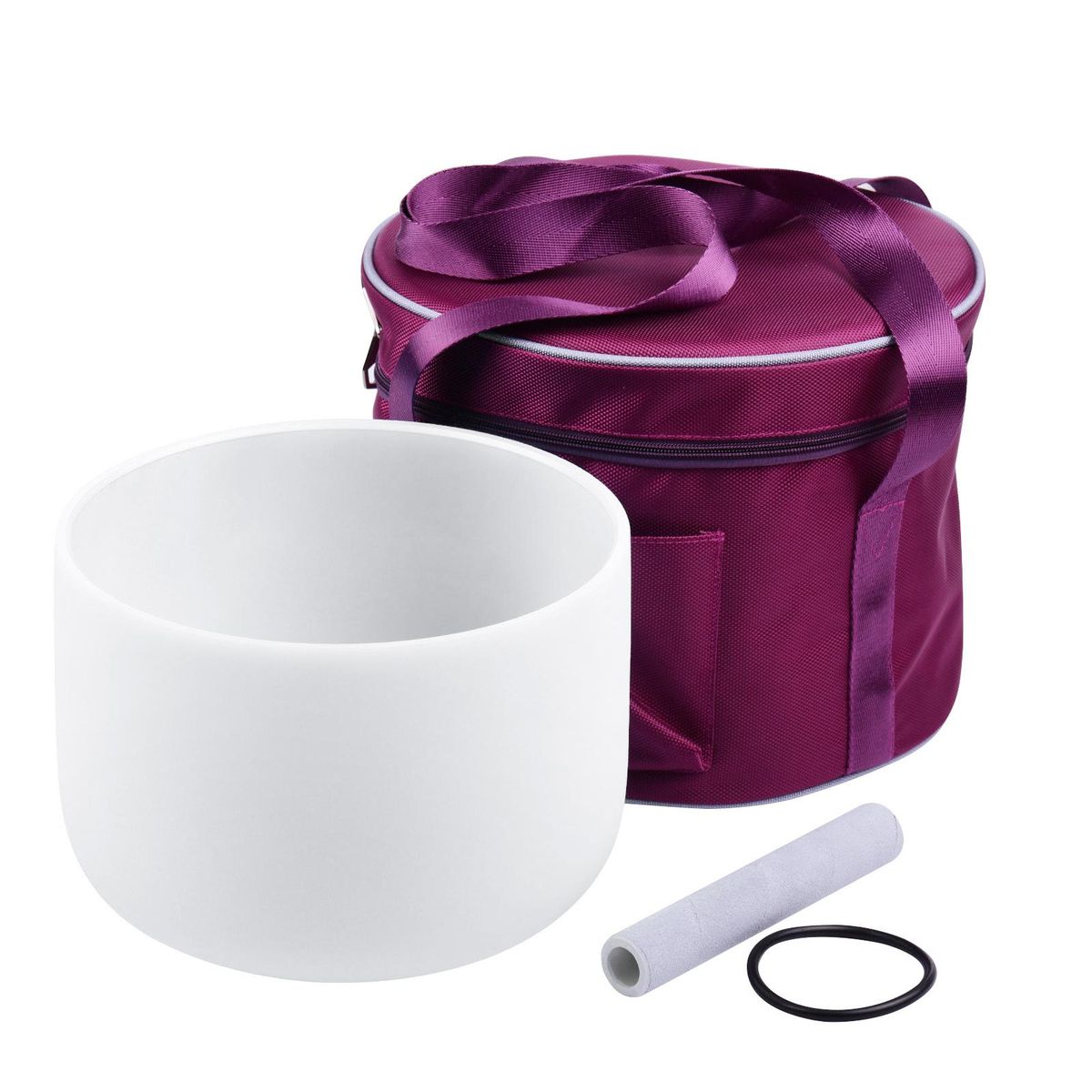 10 Inches G  Note Crystal Singing Sound Bowl Set for Meditation Healing Therapy Relaxation Yoga with Hollow Mallet Rubber Ring Storage Bag