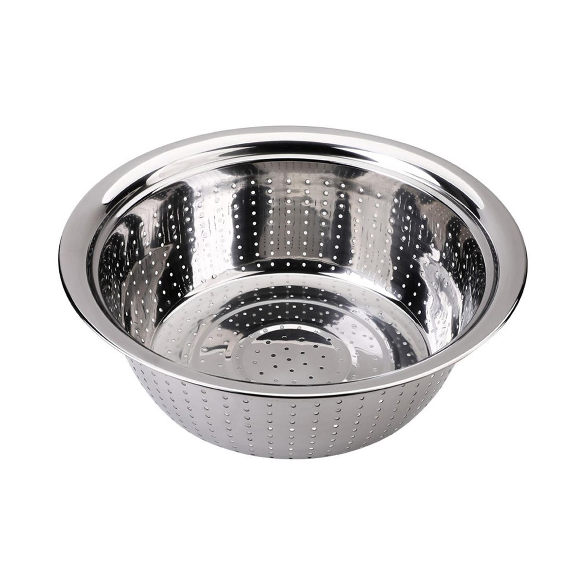 Stainless Steel Vegetable Basin Rice Bean Rinsing Bowl Kitchen Strainer SS Mixing Washing Bowl with Drainage Holes Kitchen Colander Container for Storage Washing Fruits Vegetables Grains
