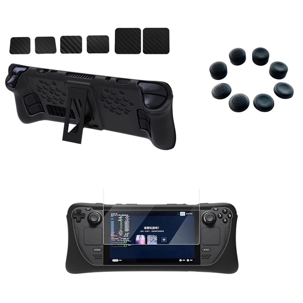 Silicone Protective Case Set For Steam Deck With Holder