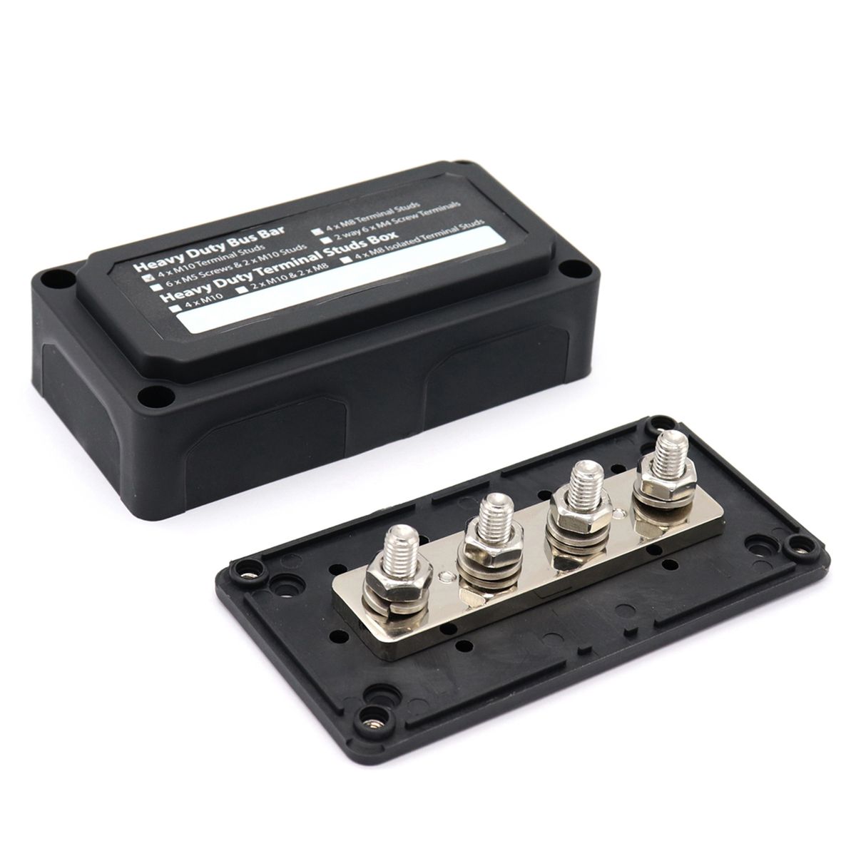 Power Distribution Block Heavy Duty Bus Bar Box With 3/8in