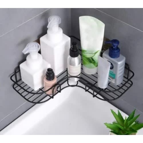 Bathroom Shower Caddy - Shelf Adhesive Metal Wall Mounted Storage Organizer