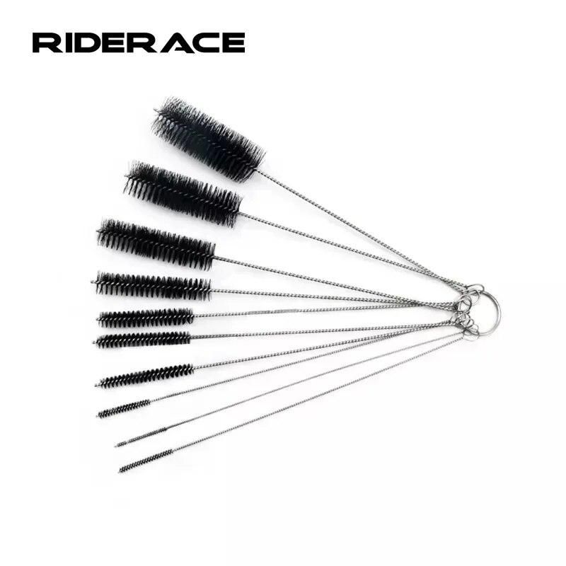 10Pcs/lot Bicycle Brushes Cleaner Multifunctional Cycling Cleaning Nylon Bristles Stainless Steel Riding Chain Cleaning Brush