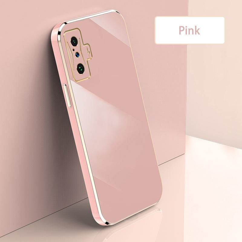 Ultra Thin Plating Phone Case for Poco F4 GT Redmi K50 Gaming Lens Protection soft Phone Back Cover-Pink