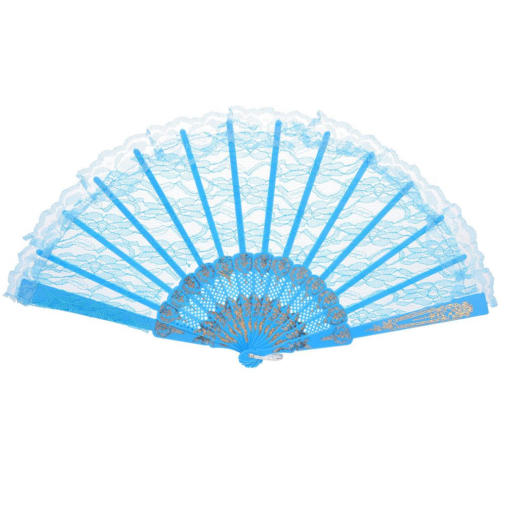 Lace Folding Folding 1PC Solid Party Held Chinese Hand C522 New Fan Held Fan Decor Style Wedding Dance Color Hand