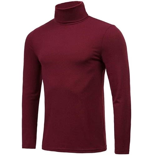 Eml Cotton Turtle Neck Long Sleeve - Wine