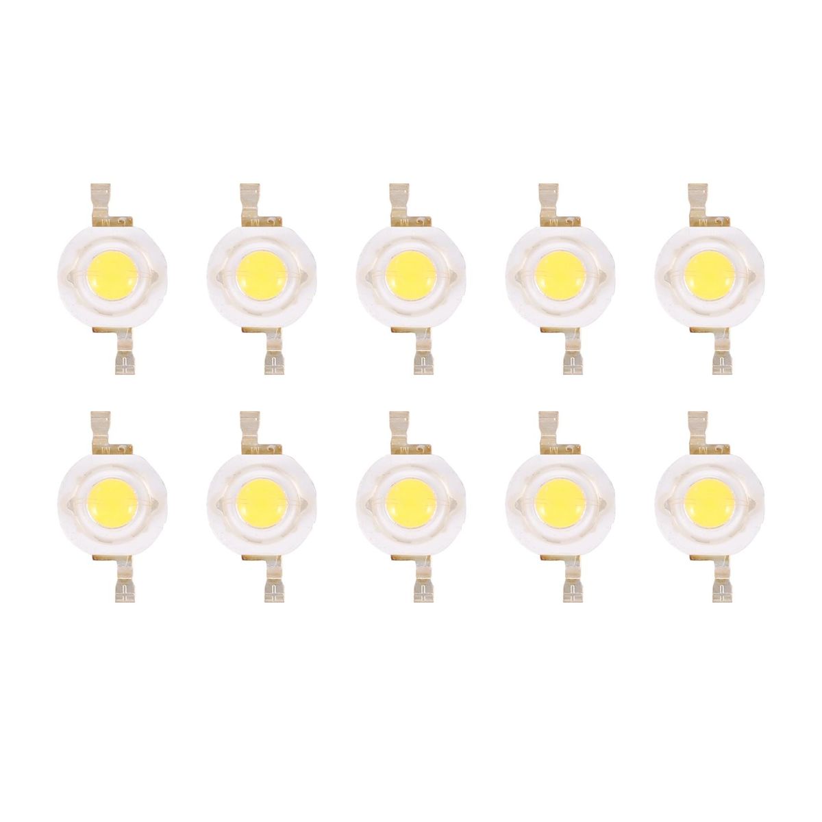 10 Pieces High Power 2 Pin 3W Warm White LED Bead Emitters