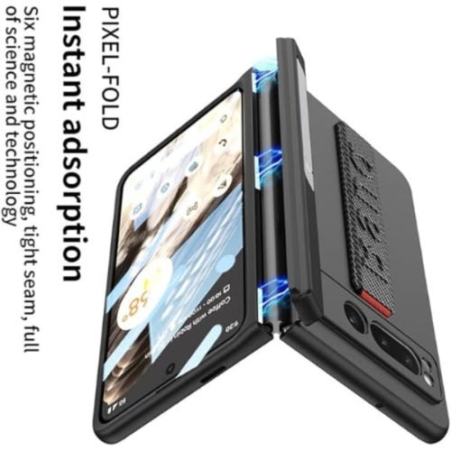 Magnetic Protective Case With Wristband For Google Pixel Fold