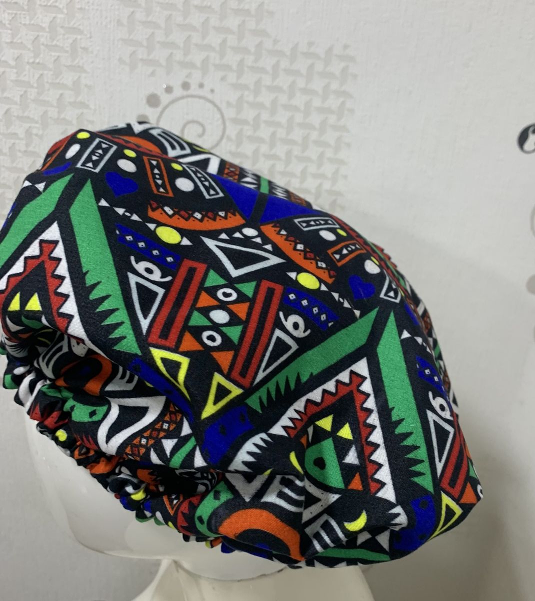 Woman Satin Hair Bonnet With Ankara