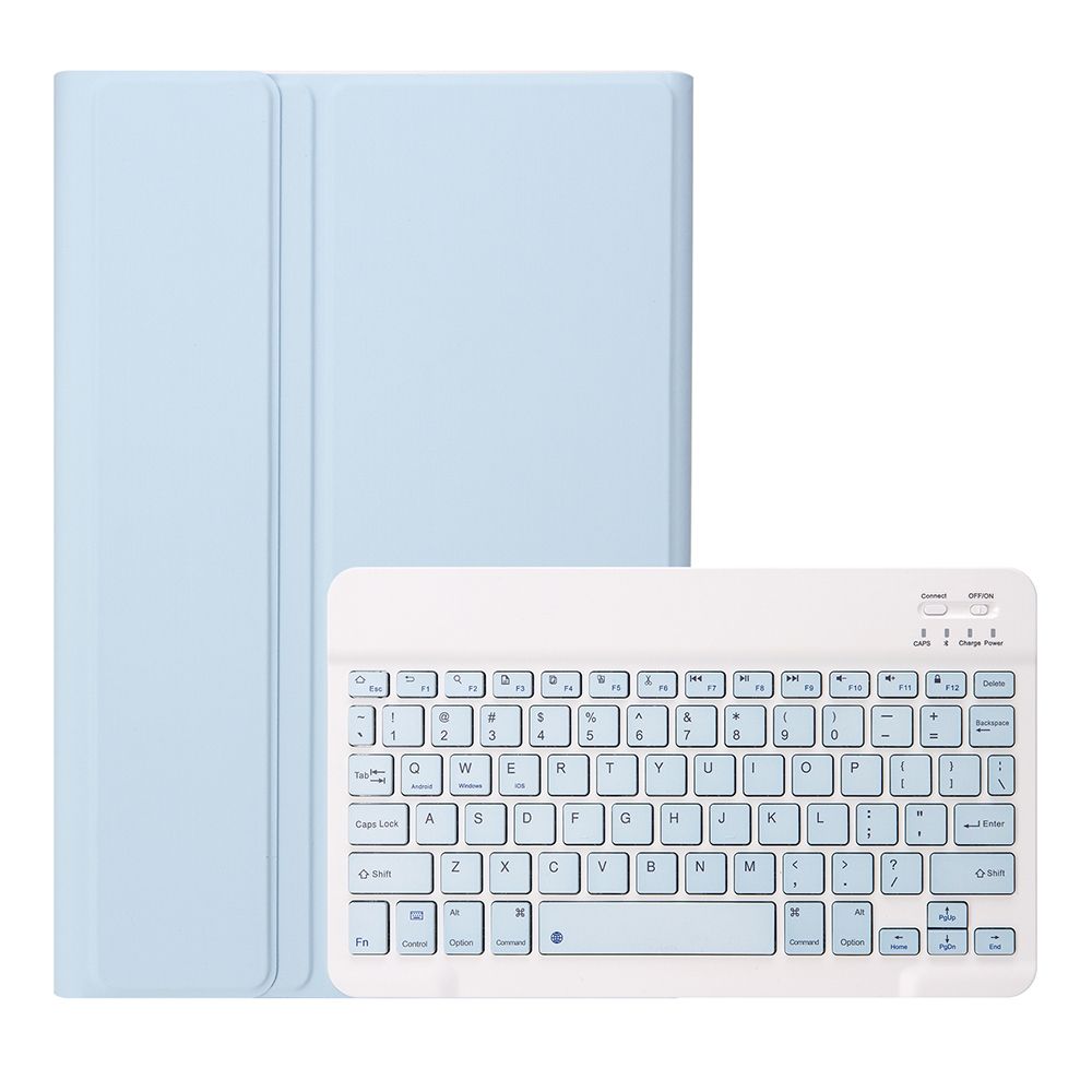 Ultra Thin Bluetooth Keyboard Leather Case For Samsung Galaxy Tab A8 10.5 2021 SM-X200 / SM-X205(White Ice)