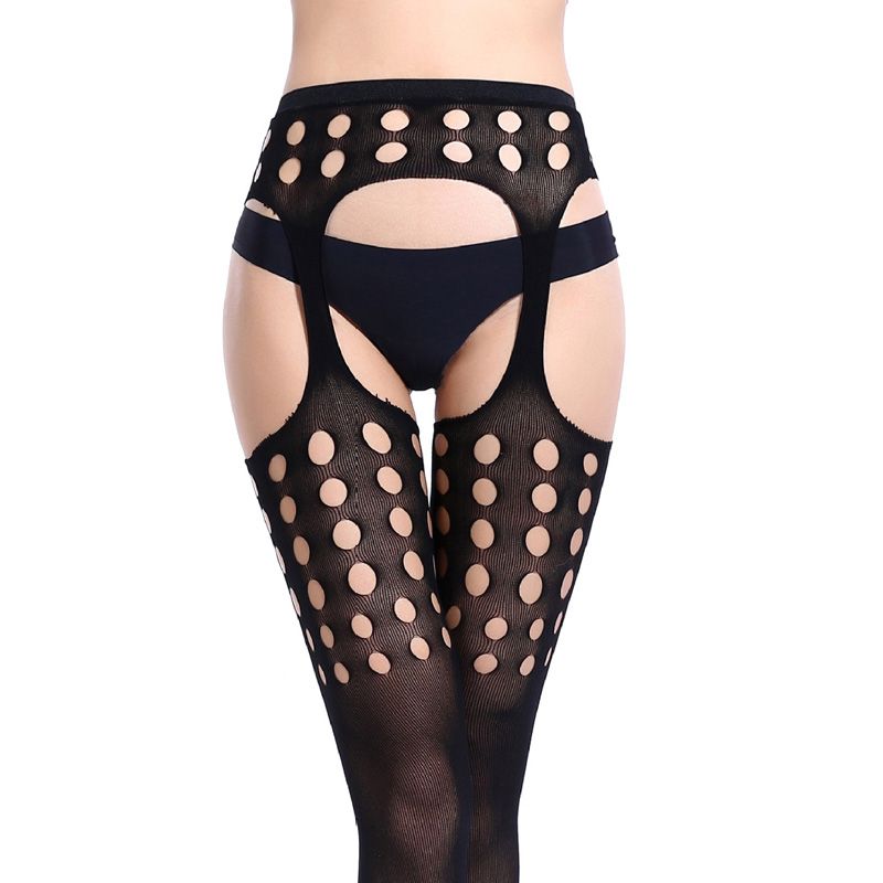 Elastic Stockings Transparent Black Fishnet Stocking Thigh Sheer Tights 6067