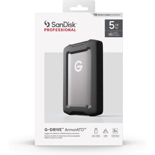 Professional 5TB G-DRIVE ArmorATD USB 3.2 Gen 1 External Hard Drive