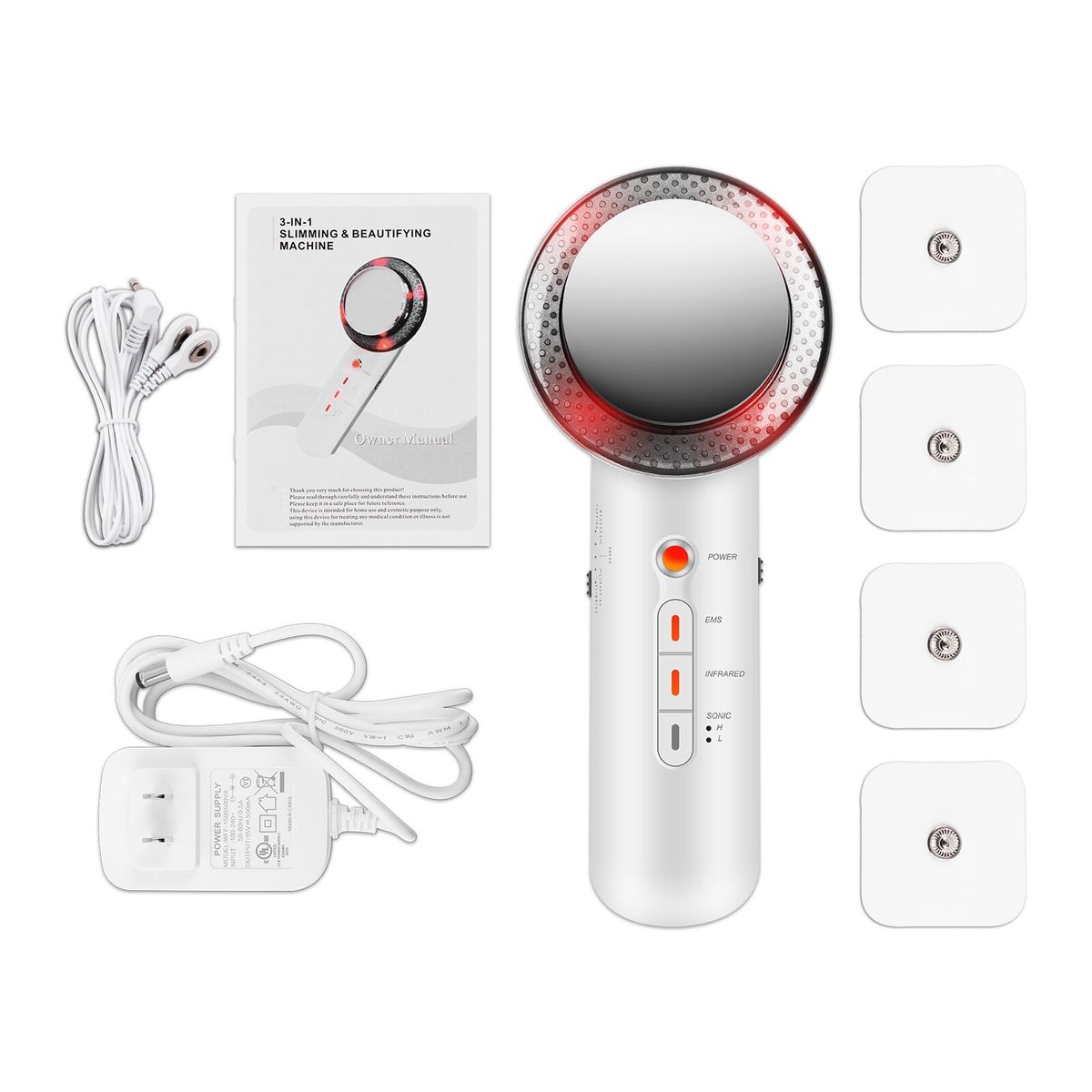 3 In 1 Ultrasonic Cavitation Fat Burn Slimming Machine With 200g Cellulite Cream Cavitation Anti Cellulite Set EMS Body Massager