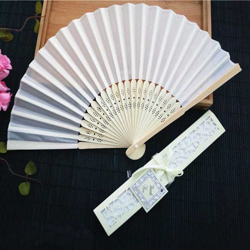 10pcs Bride Customized & Personalized Hand Favor Fan Shipping Wedding Folding Name Cloth Free Gift Fan Silk Groom's
