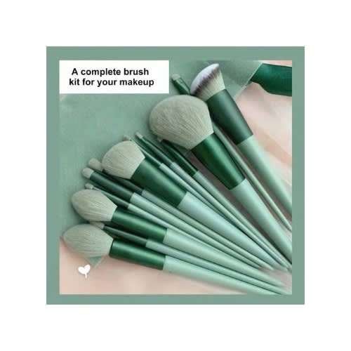 Make Up Brush And Storage Bag - 13 Pieces