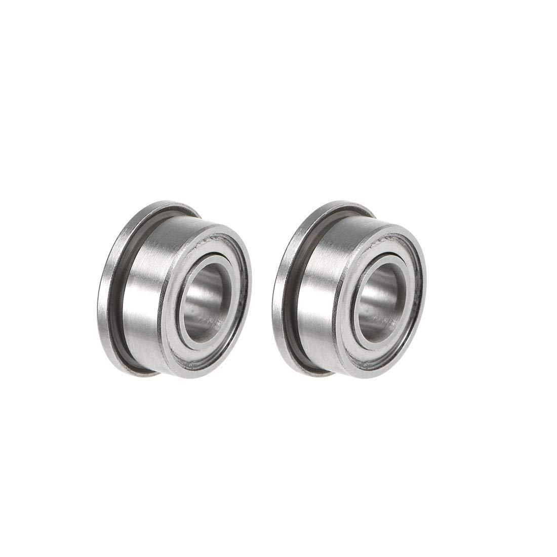 F685ZZ Ball Bearing Flange 5 x 11 x 5 mm Shielded Chrome 2 Pieces