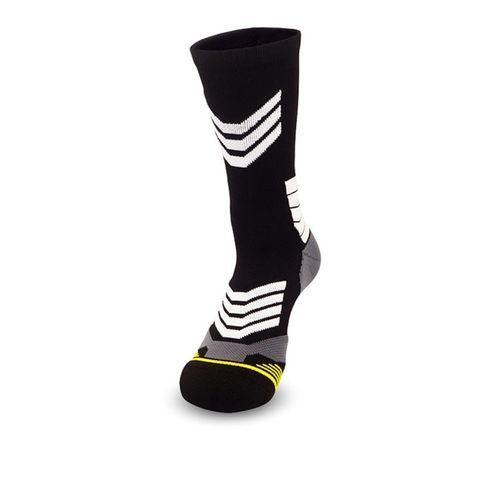 Men Football Sock,Adult Sport Non-Slip Soccer Sock (Black)