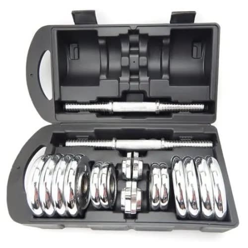 American Fitness 30kg Adjustable Chromed Dumbbells