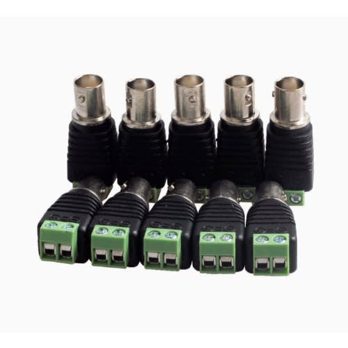 Bnc Female Connector Adapter With Solderless Screw Terminal For Balun Cctv Surveillance