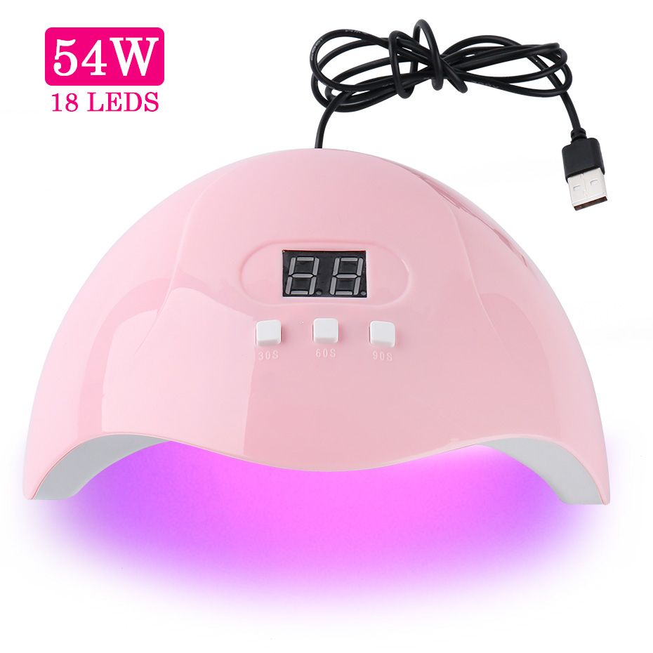 54W UV LED Nail Lamp Dryer For Manicure Lamps 18 LEDs