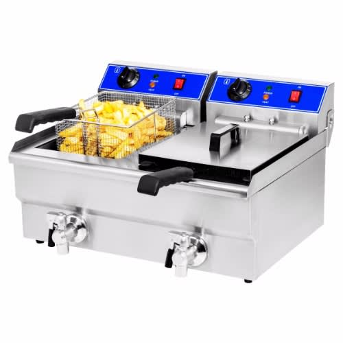 Electric Fryer Double With Tap