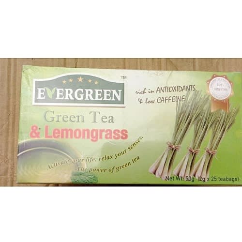 Evergreen Green Tea Lemongrass- 25 Tea Bags