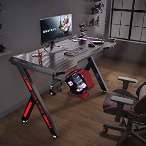 Gaming Desk With LED RGB Lights 140cm