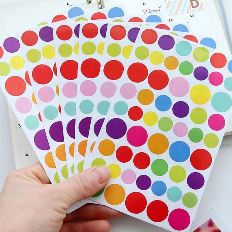 100 PCS Circle Pattern DIY Decorative Sticker