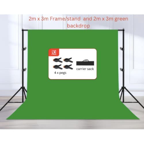 2 X 3 Meter Photo Background Stand  Green Backdrop