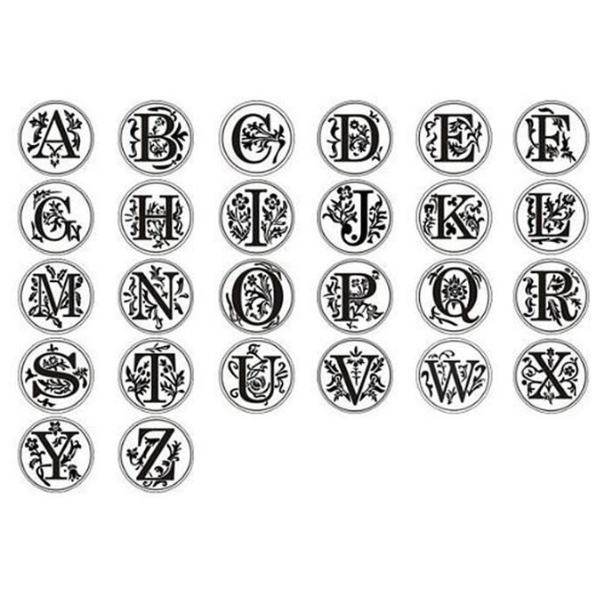 Sealing  Classic Initial  Seal Stamp Alphabet Letter A-Z A