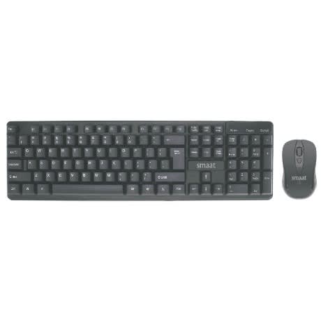 Smaat Skm930w Wireless Keyboard And Mouse Combo - Black