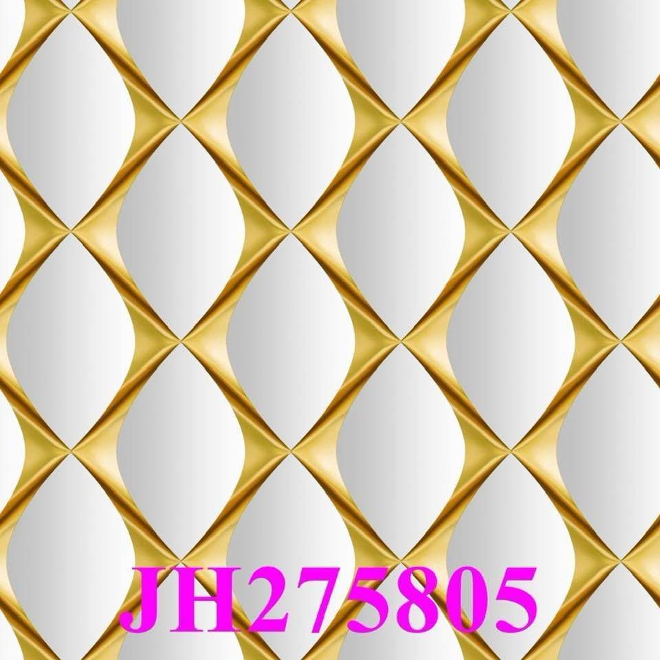 White And Gold 3D Effect Wallpaper - 5.3 SQM (Each Roll)