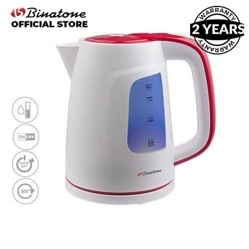 Cej-1750 Auto Stop Electric Kettle - 1.7 Litres  - Red