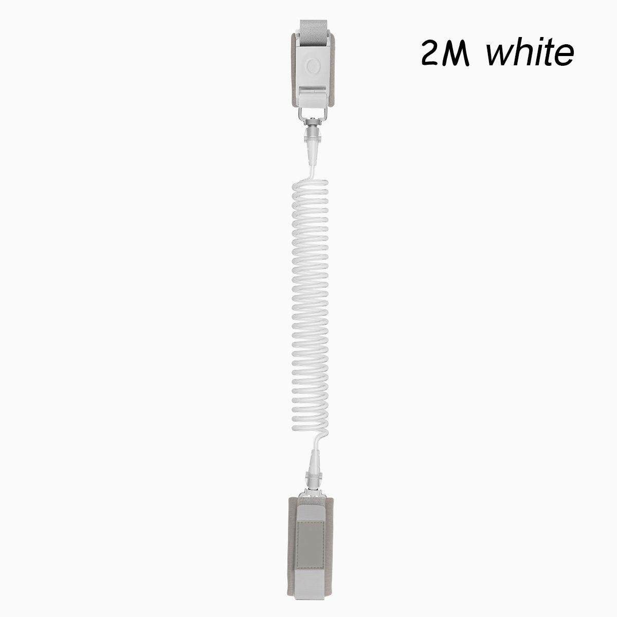 [1.5M / 2M / 2.5M] Anti-Lost Induction Lock Leash Safety Harness Strap Wrist Link Children Toddlers Walking Hand Belt (Pink, White, Blue) Antique White