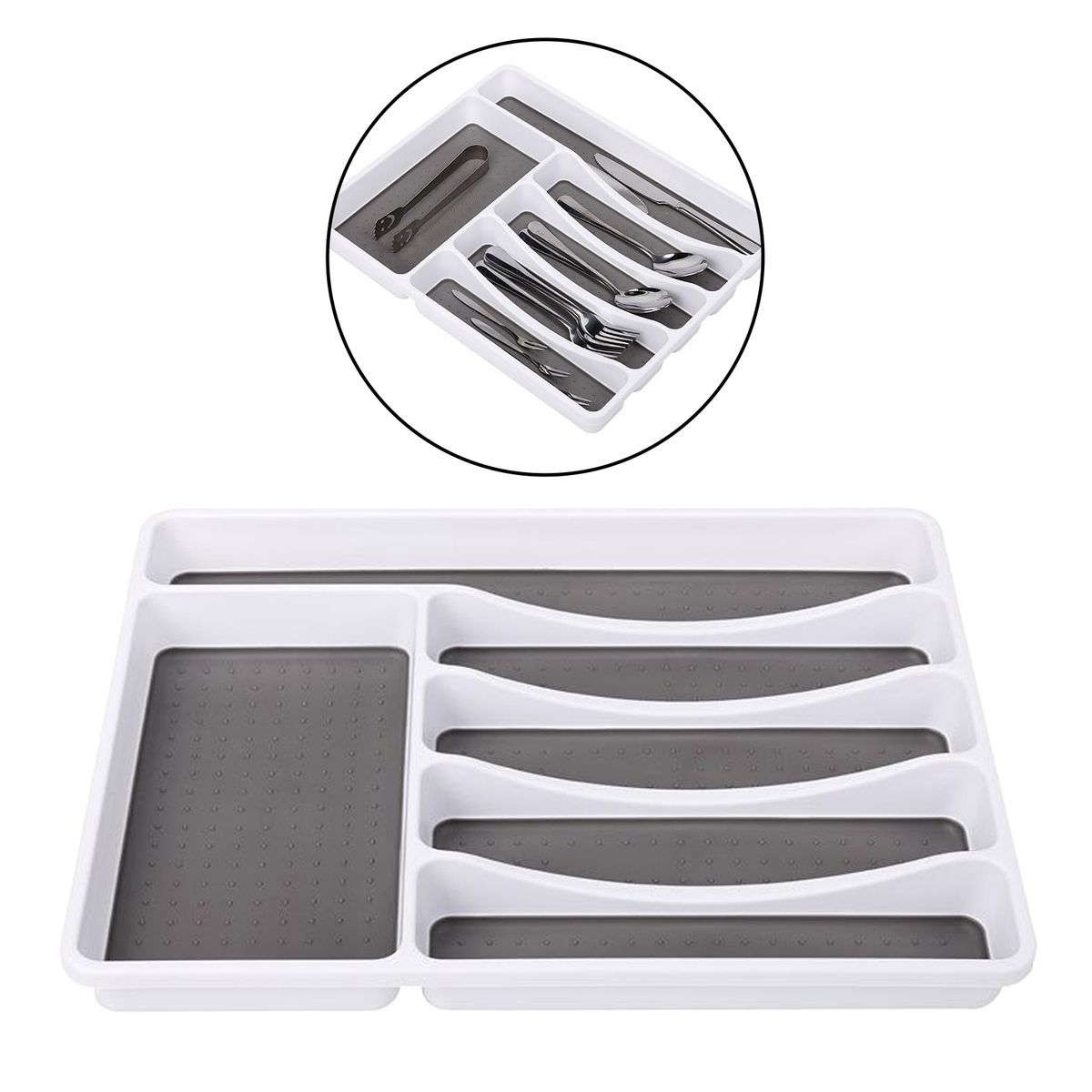 Plastic Kitchen Drawer  Tray Insert Silverware Utensils Cutlery