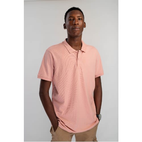 Mens Short Sleeve Polo - Peach