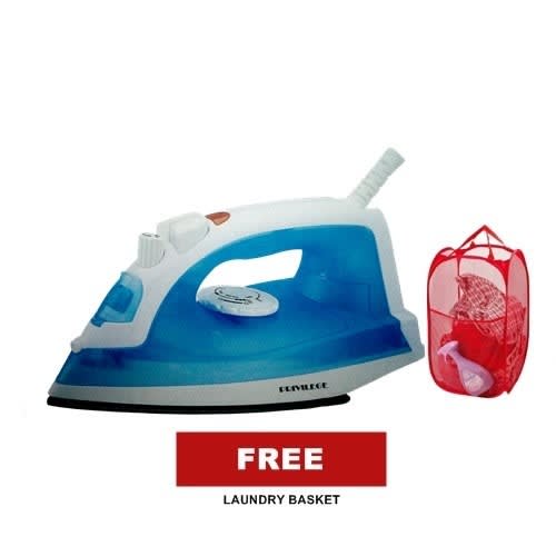 Electric Steam Iron + Free Laundry Basket