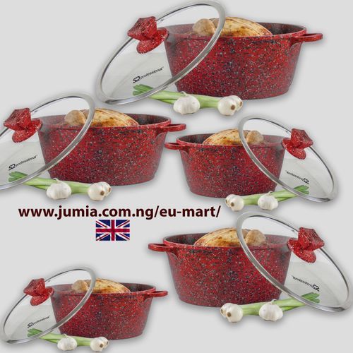 5 Set Diecast Non-Stick Stock Pot - Made In United Kingdom