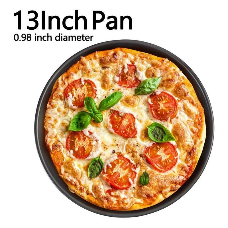 13 Inch Pizza Pan Deep Dish Hard Coating Microwave Crispers