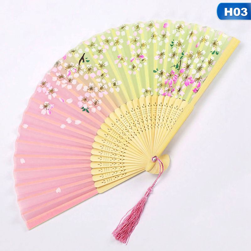 Gift For Bamboo Chinese Fan Fan Ancient Banquet Fans Gift Wind Student Folding Folding Cloth Hand Wedding Held Gradient