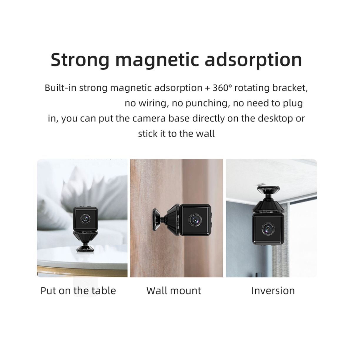 Mini Spy Camera - WiFi Hidden Camera for Home Security 1080P HD - Nanny Cam for Baby and Pet Monitoring