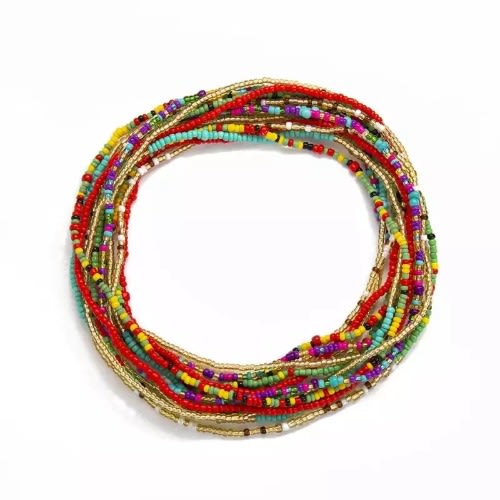 10 Pcs Multipurpose Stretchy Waist Beads - Multicolor